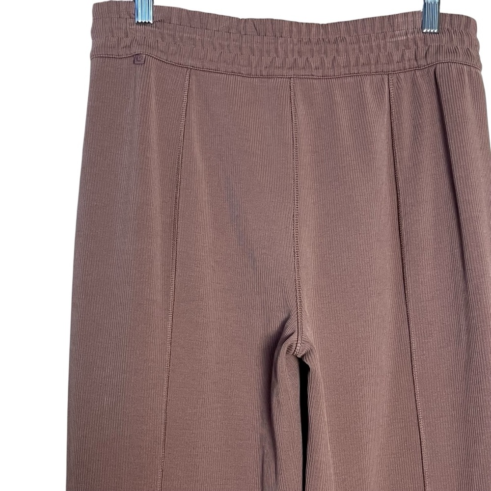 Wide Leg Ribbed Drawstring Pants in Taupe Inseam 34 - Picture 7 of 15